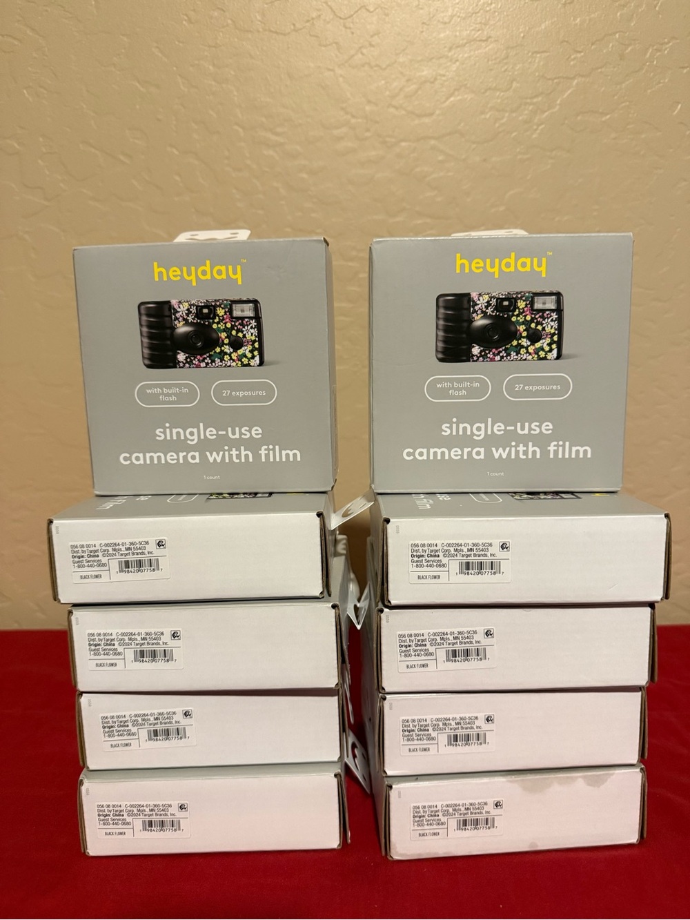 10xSingle-Use Film Camera (Floral Accent)
